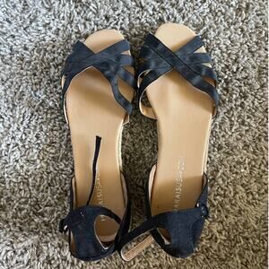Marias Black Strappy Ballet Sandals Size 6